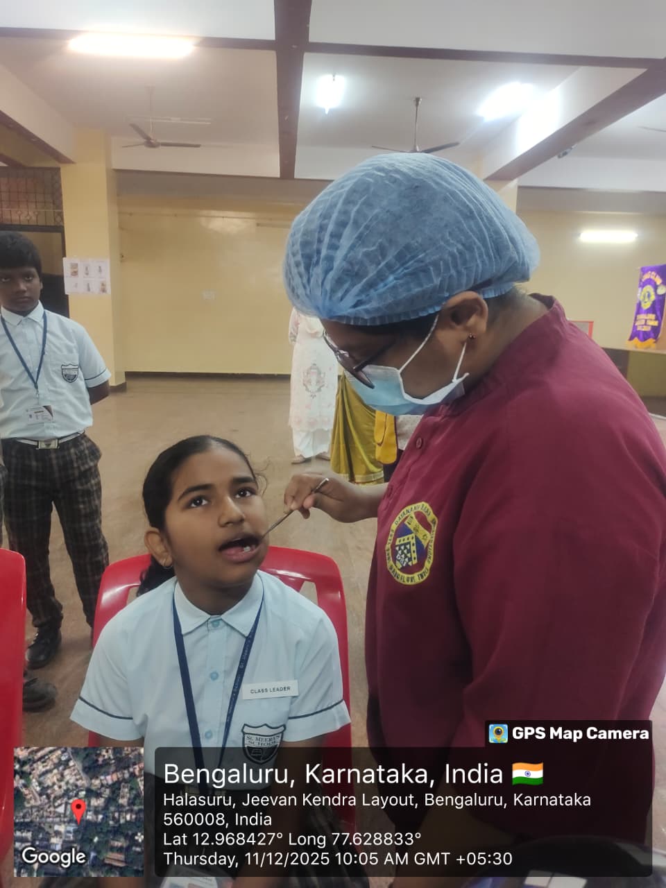 Dental screening at St Meera's School